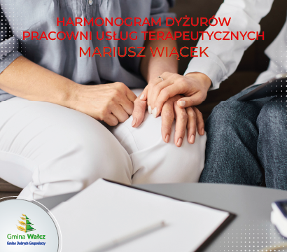 Harmonogram dyżurów pracowni usług terapeutycznych Mariusz Wiącek